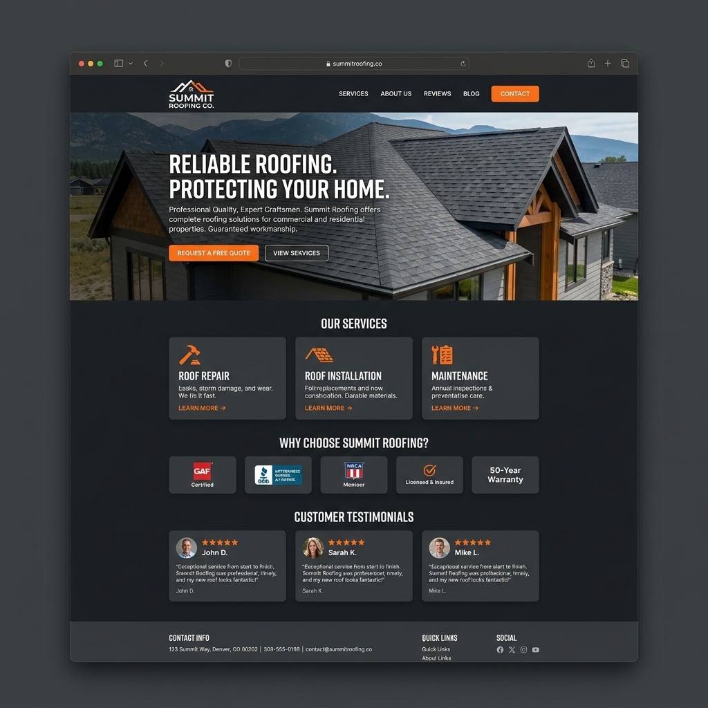 Roofing Service Website Demo